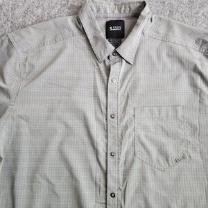 511 Tactical Aerial Snap Golf Shirt Men's 2XL Gray Short Sleeve Performance